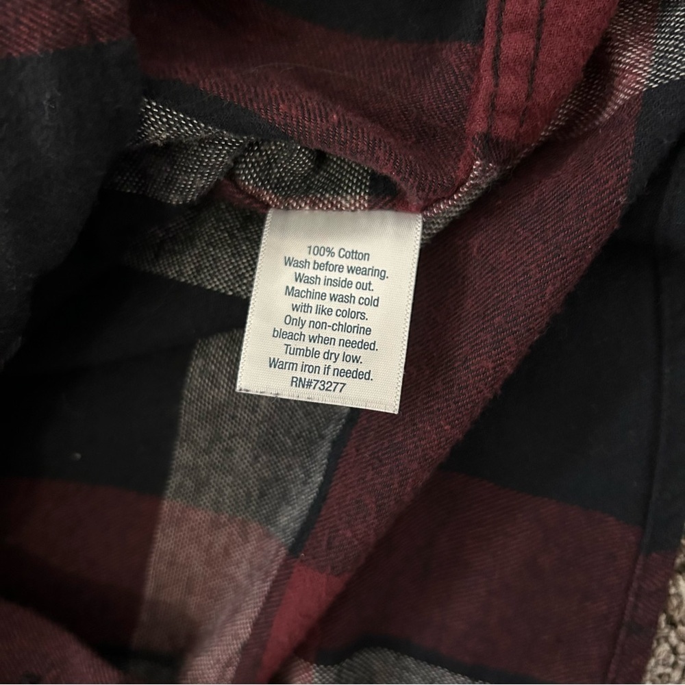 Urban Pipelinene Men’s Softball Button- Downn Plaid Shirt Size M red & black - Picture 7 of 10